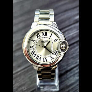 Art Deco Roman Adesso Neuvoux Stainless Men's Dress‎ Watch